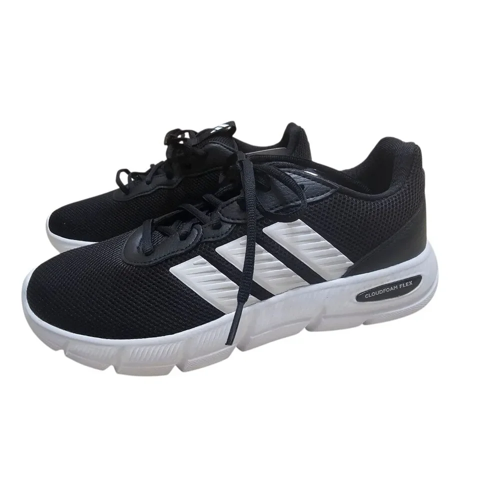 New Adidas Cloudfoam Flex Laces Women's Sneaker Black 8.5